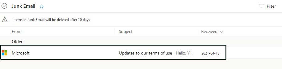 hotmail whitelist configuration